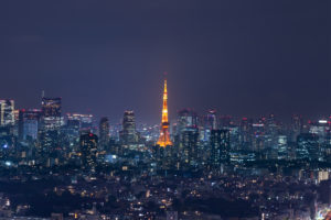 東京タワーと夜景の写真素材
