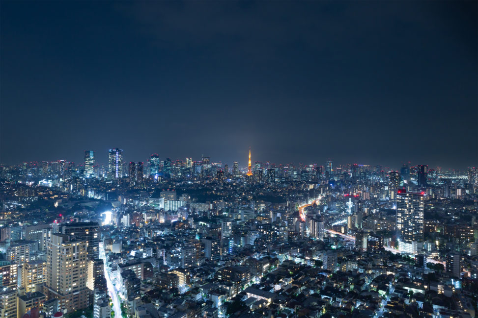 東京タワーと夜景02の写真素材