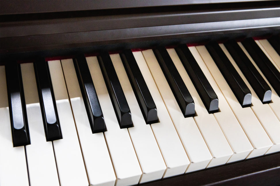 電子ピアノの鍵盤03のフリー写真素材
