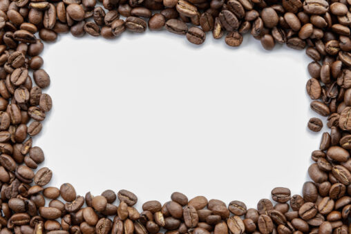 コーヒー豆／珈琲豆のフレーム・飾り枠の写真