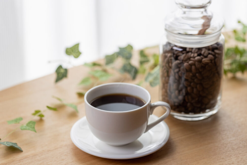 コーヒー／珈琲とコーヒー豆の写真